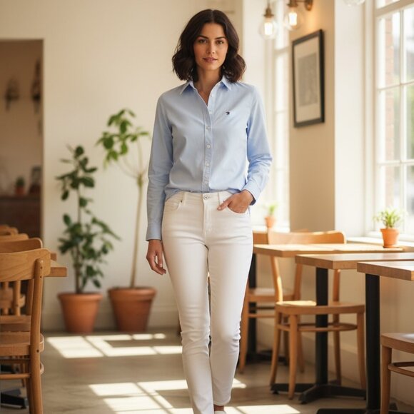 Tommy Hilfiger Chambray Blouse - Picture 1 of 3